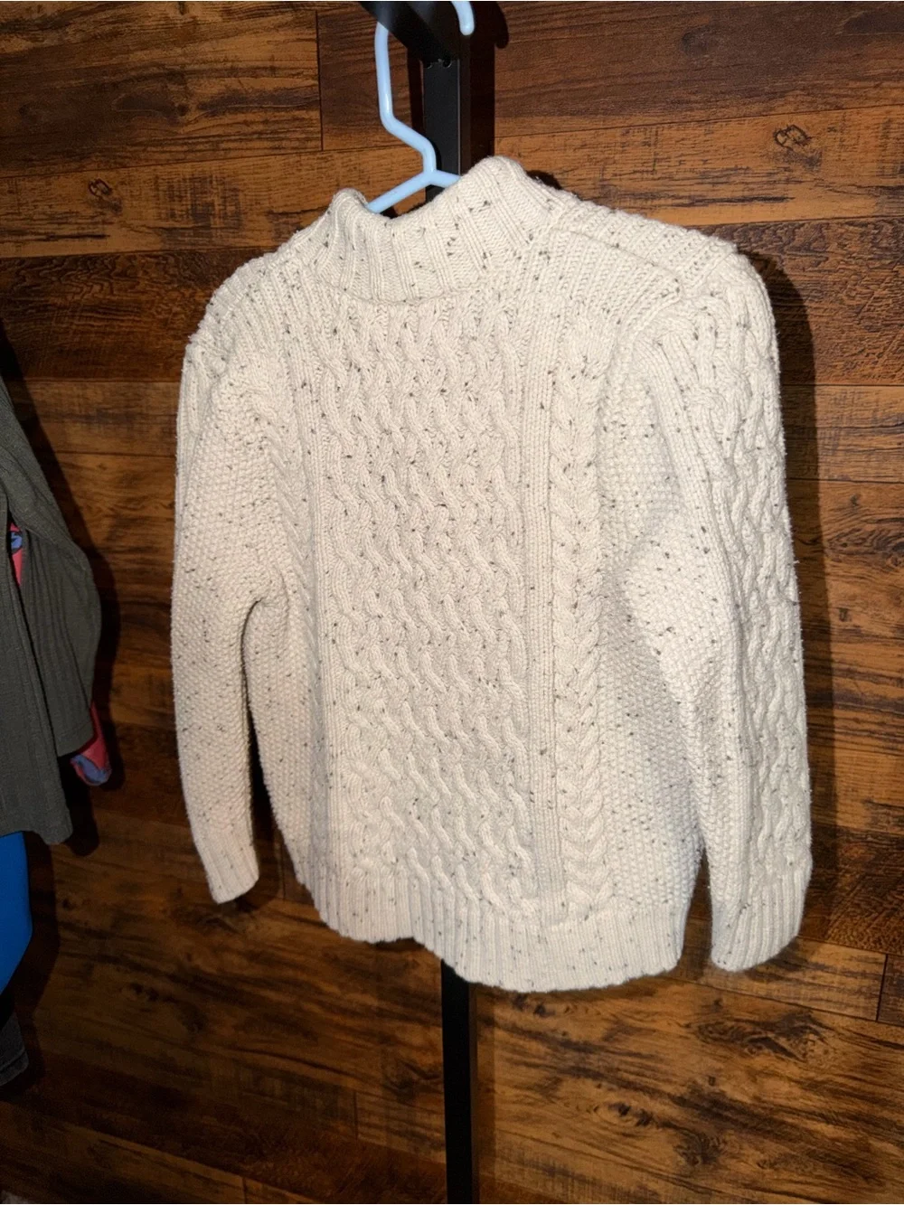 Cat & Jack Cream Cable-Knit Button Cardigan